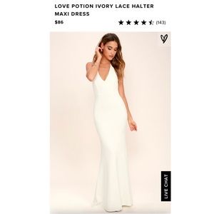 Lulu’s lace halter dress, Ivory